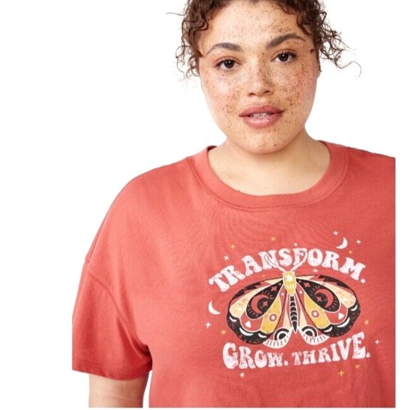 JOYSPUN XL Women's Transform Grow Thrive Graphic T-Shirt Relax Sleep Play NWT - Picture 3 of 4